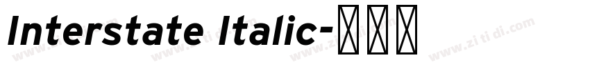 Interstate Italic字体转换